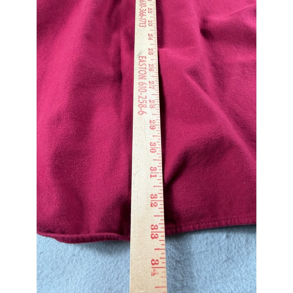 Eddie Bauer Mens TXXXL Relaxed Fit Long Sleeve Button Down Shirt Dark Red Cotton - Picture 6 of 8